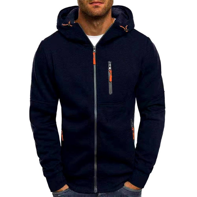 Nicholas - Men's Drawstring Hooded Zip-Up Jacket 4