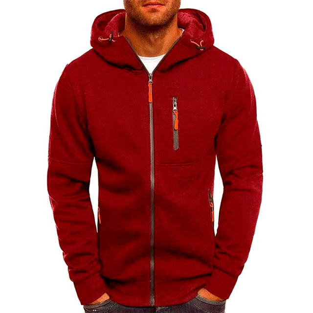 Nicholas - Men's Drawstring Hooded Zip-Up Jacket 6