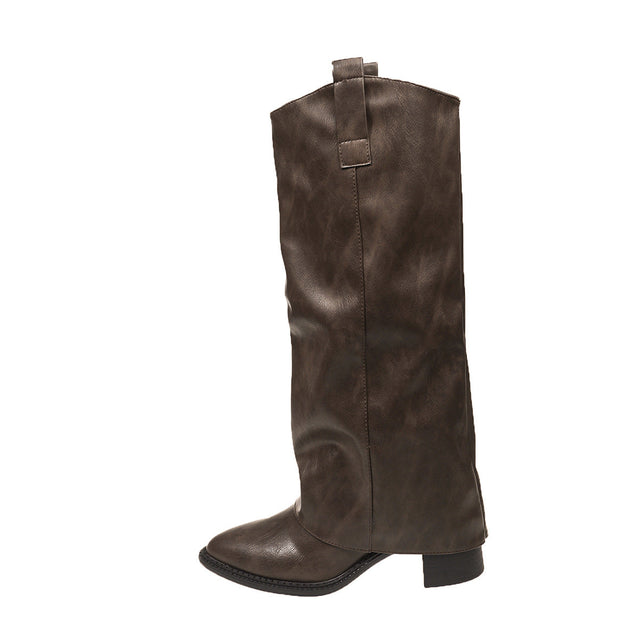 Presley - Women's Block Heel Knee-High Boots