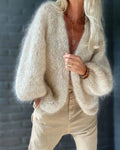 Rowena - Women's Oversized Textured Knit Cardigan