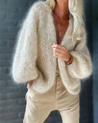 Rowena - Women's Oversized Textured Knit Cardigan