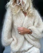 Rowena - Women's Oversized Textured Knit Cardigan