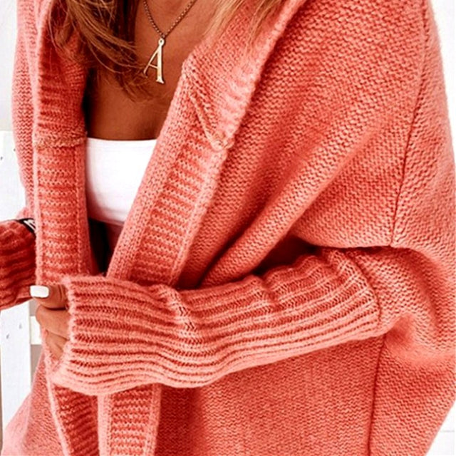 Samantha - Women's Hooded Open-Front Longline Cardigan 11