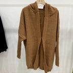 Samantha - Women's Hooded Open-Front Longline Cardigan 12