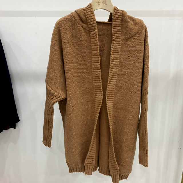 Samantha - Women's Hooded Open-Front Longline Cardigan 12