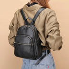 Selene - Women's Genuine Leather Zip Backpack