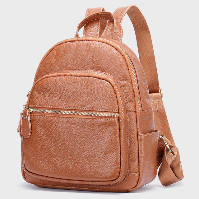 Selene - Women's Genuine Leather Zip Backpack