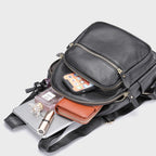 Selene - Women's Genuine Leather Zip Backpack