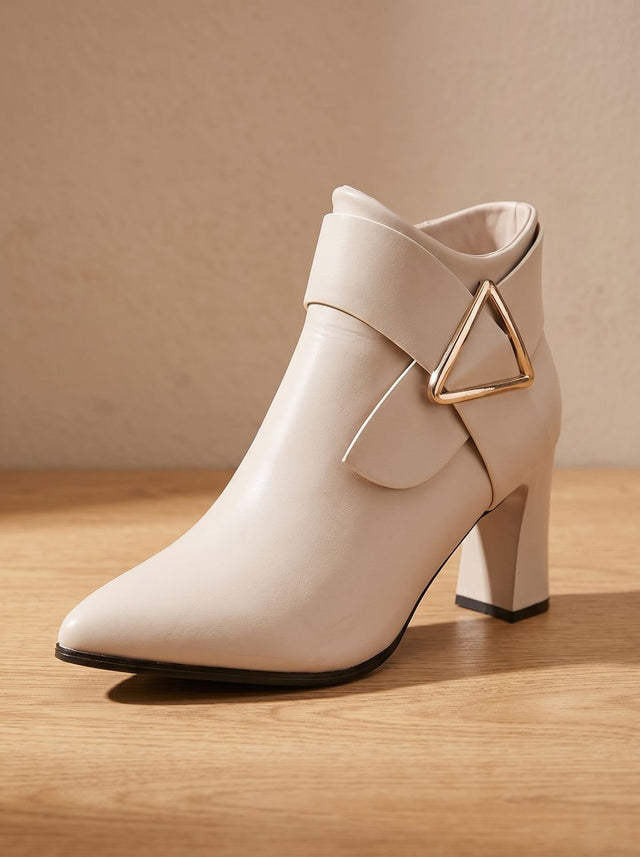 Shane - Women's Pointed-Toe Ankle Boots with Block Heel 