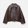 Tessa - Women's Cropped Zip-Front Leather Jacket