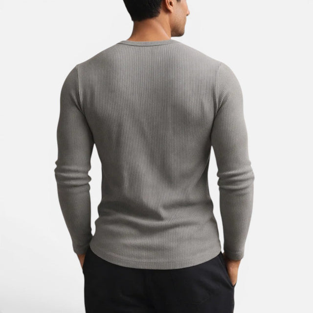 Victor - Men's Ribbed Long-Sleeve Henley