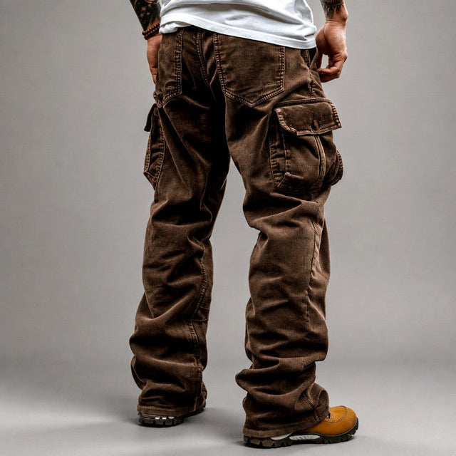 Vincent - Men's Corduroy Cargo Pants with Oversized Flap Pockets