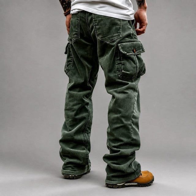 Vincent - Men's Corduroy Cargo Pants with Oversized Flap Pockets