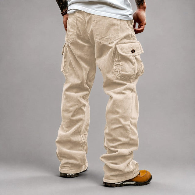 Vincent - Men's Corduroy Cargo Pants with Oversized Flap Pockets