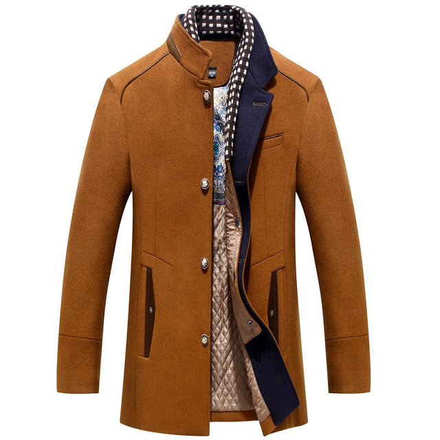 Whitfield - Men's Quilted Lined Wool Blend Coat 2