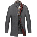 Whitfield - Men's Quilted Lined Wool Blend Coat 5